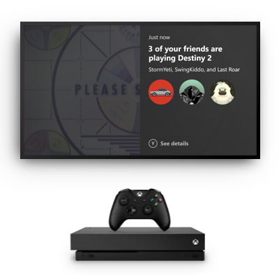 xbox one notifications in idle mode