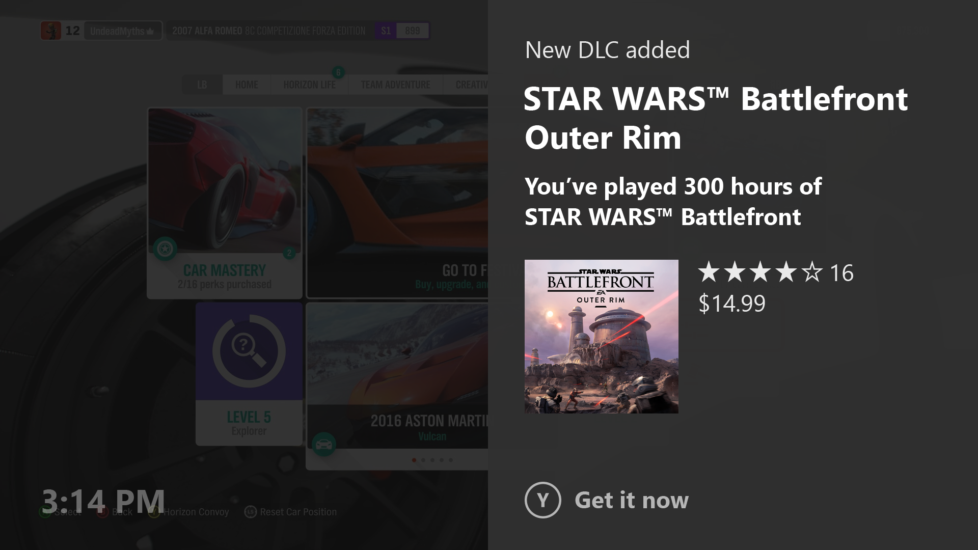 Xbox One Notifications in Idle Mode